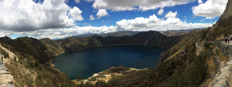 Quilotoa lake ecuador photo