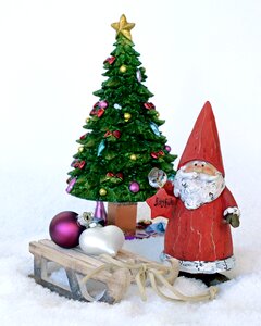 Santa claus christmas tree photo