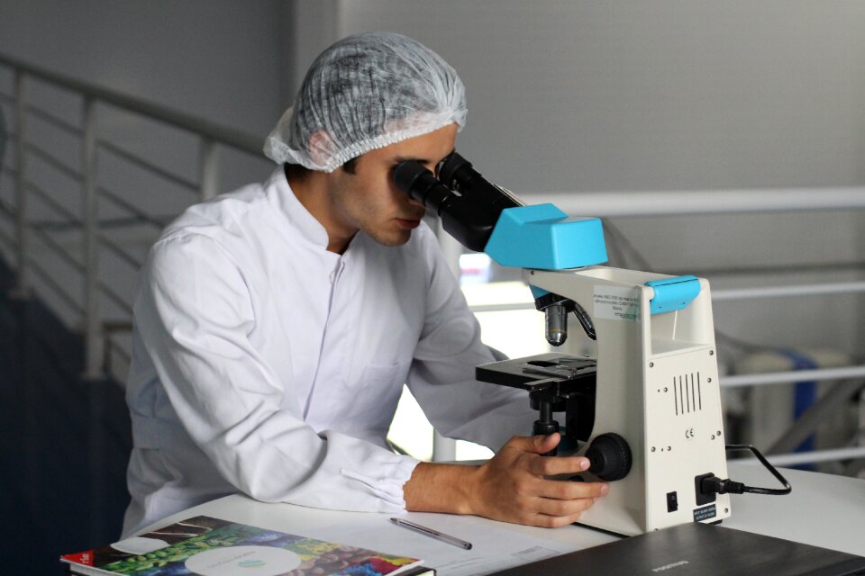 Scientist microscope