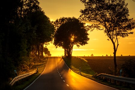 Sunset road photo
