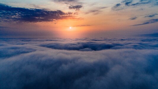 Sunset sea of clouds