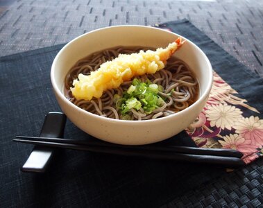 Tempura soba noodle food photo