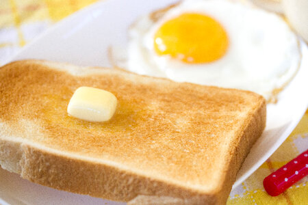Toast fried egg photo