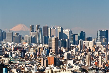 Tokyo cityscape mount fuji