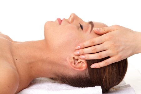 Woman day spa massage photo