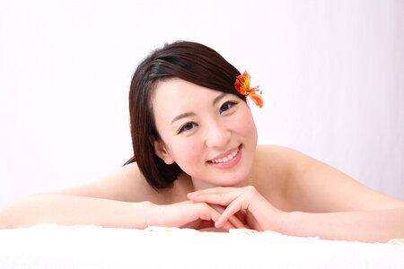 Woman gir day spa