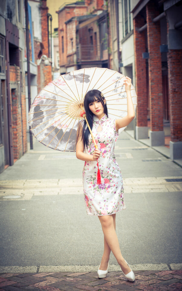 Woman girl cheongsam