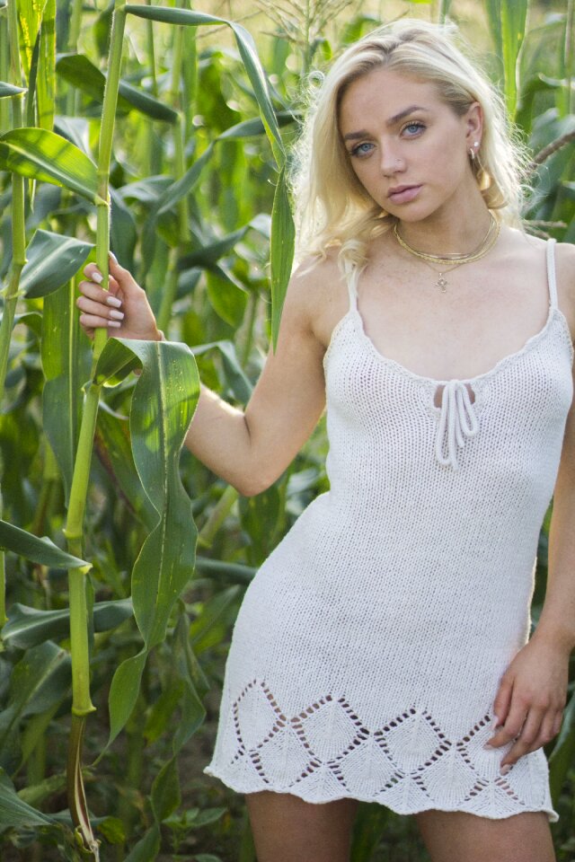 Woman girl field