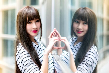 Woman girl heart