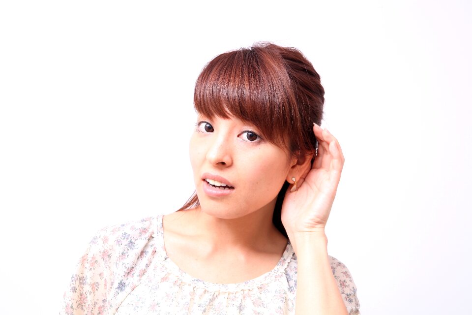 Woman girl listening