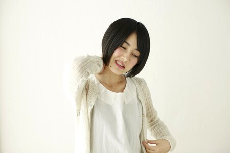 Woman girl neck pain