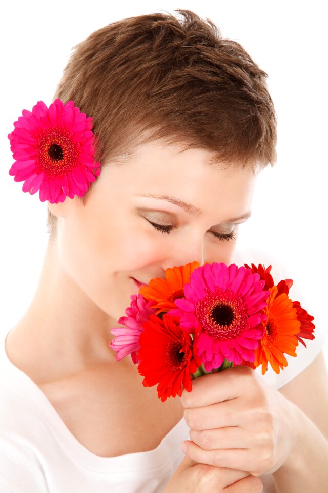 Woman girl smell