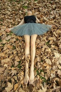 Woman girl tutu legs