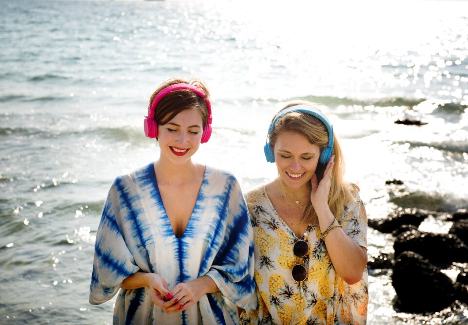 Women headphones music