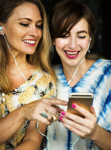 Women listening music photo