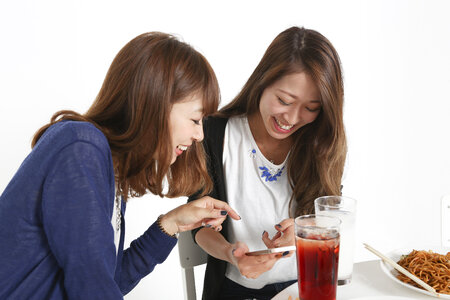Women party smartphone