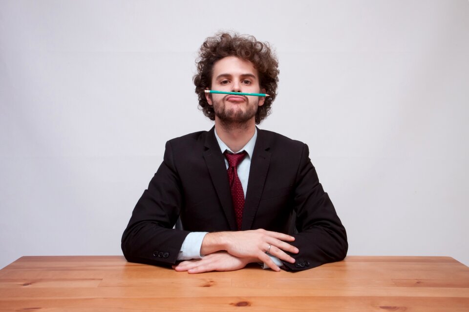 Business man pencil