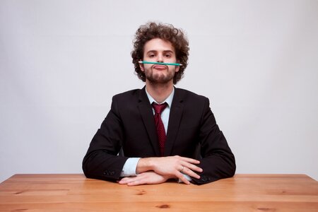 Business man pencil