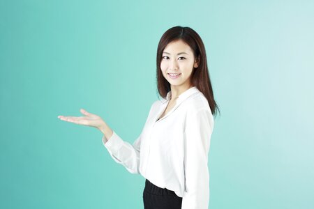 Business woman guide photo