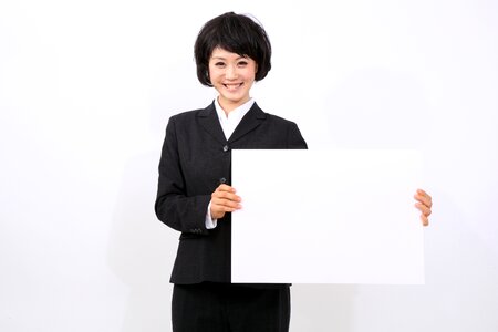 Business woman message board photo