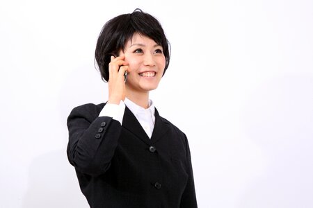 Business woman mobile phone