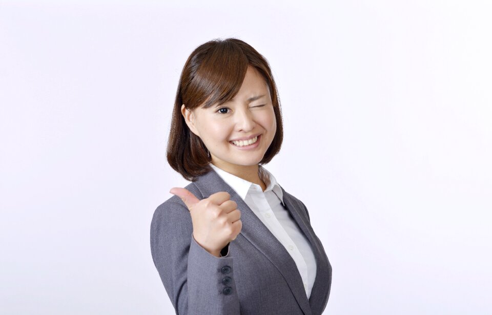Businessman thumbs up