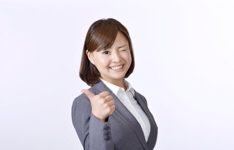 Businessman thumbs up photo