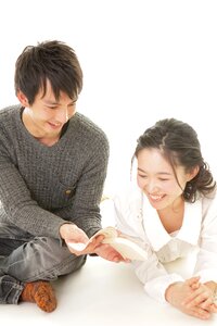 Couple reading book