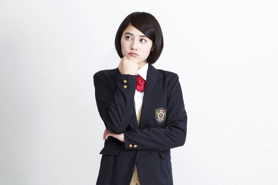 Female student thinking