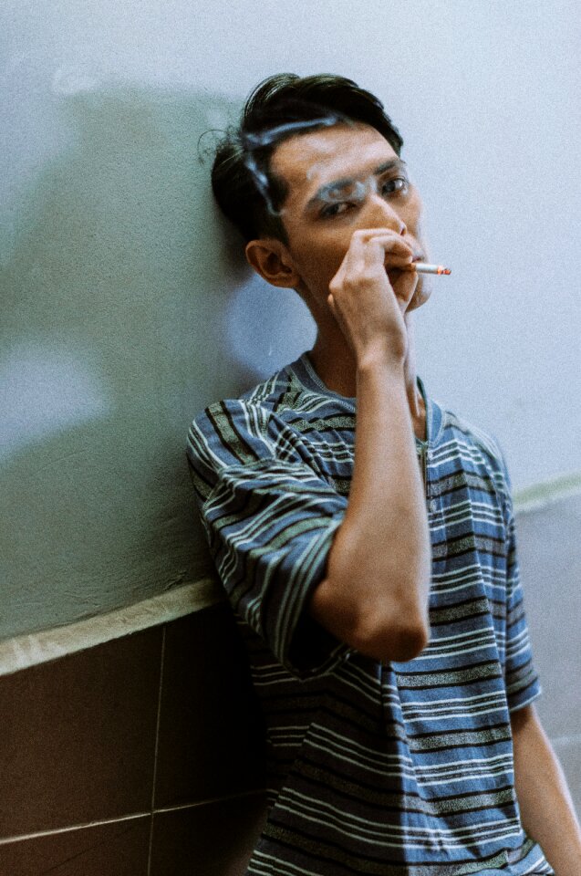 Man portrait smoking