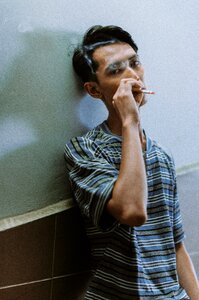 Man portrait smoking