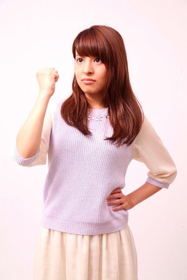 Woman girl fist pump