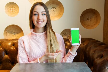 Woman girl portrait smartphone