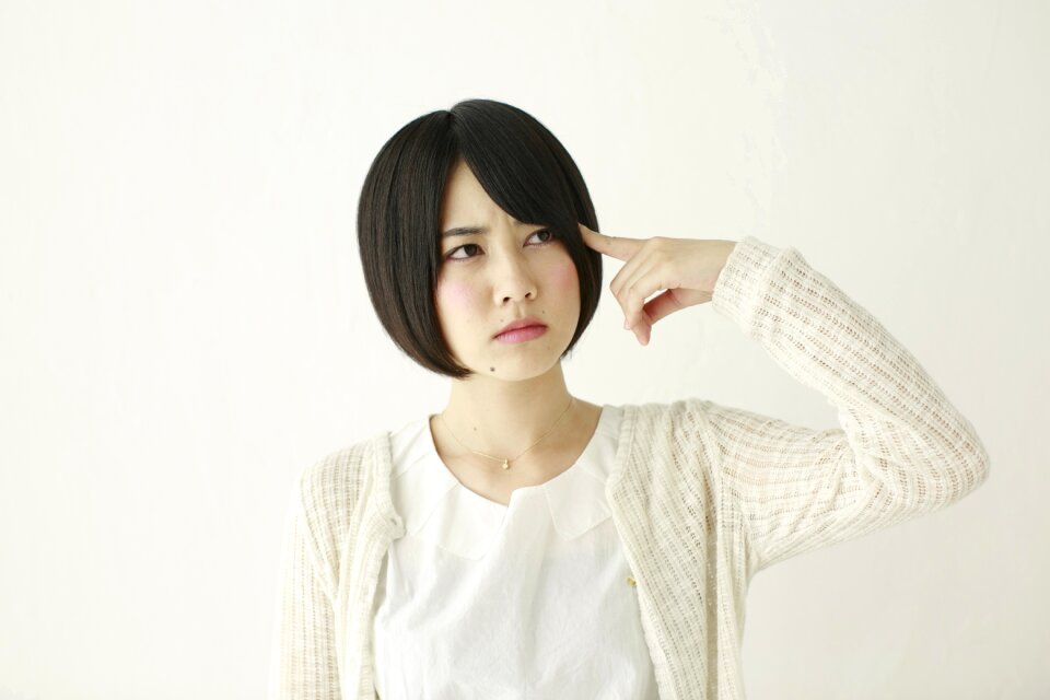 Woman girl portrait thinking