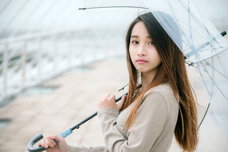 Woman girl portrait umbrella