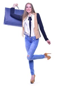 Woman girl shopping bag