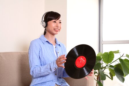Woman listening music