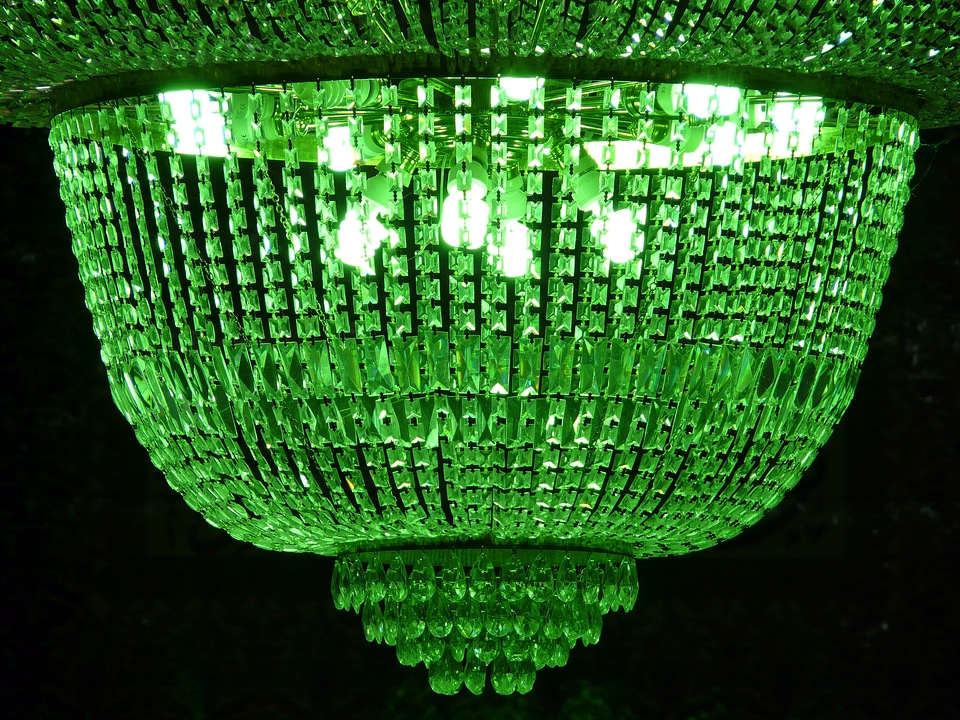 Shining crystal glass green