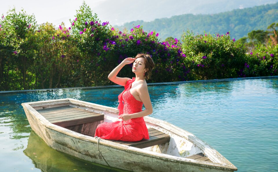 Woman girl portrait dress