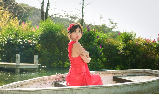 Woman girl portrait dress
