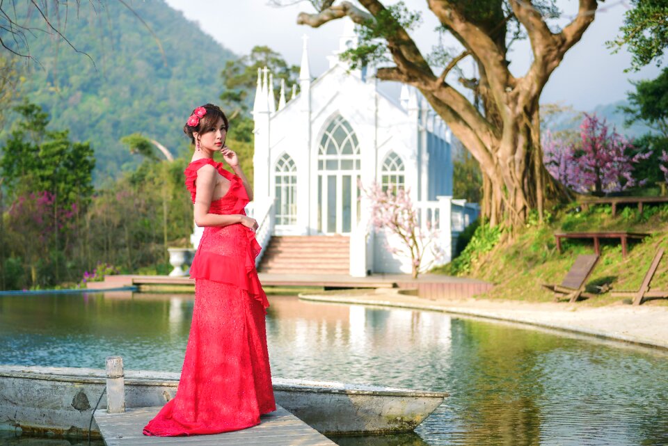 Woman girl portrait dress