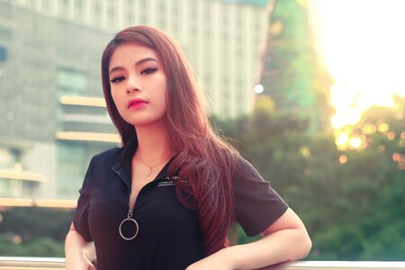 Woman girl portrait