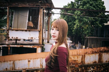 Woman girl portrait