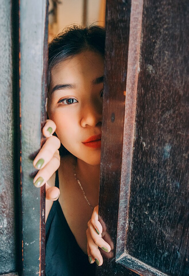 Woman girl portrait