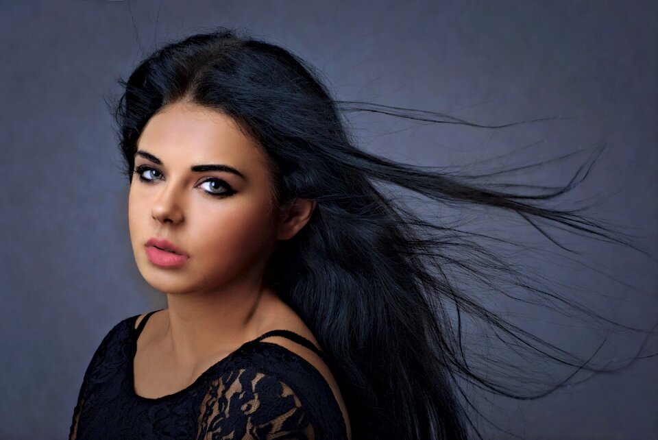 Woman girl portrait