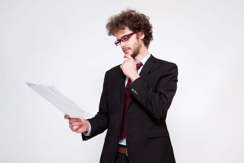 Business man thinking