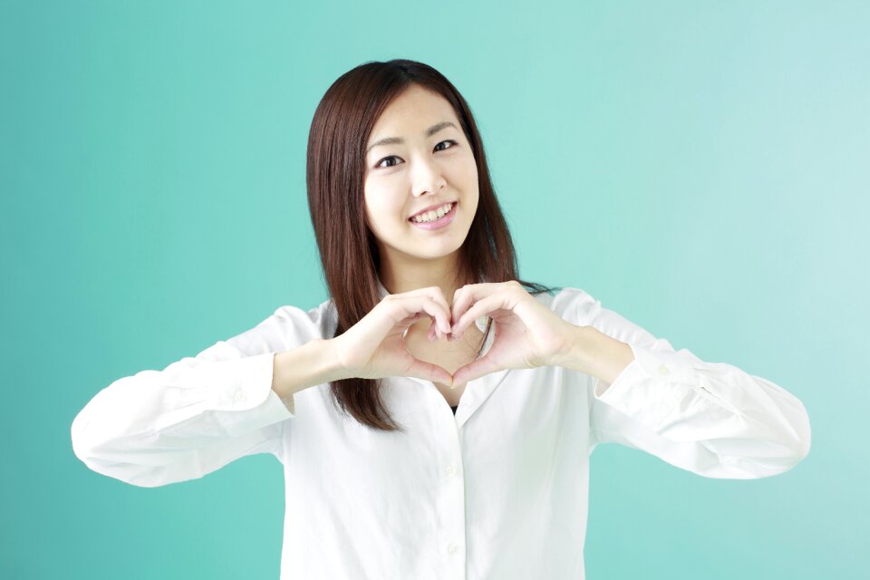 Business woman heart