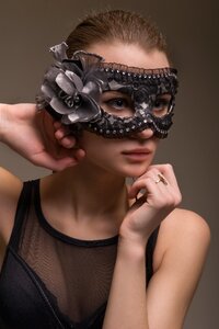 Woman girl portrait mask photo