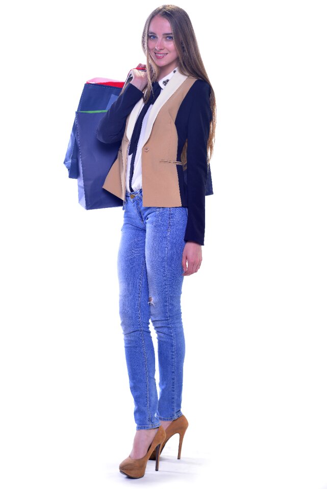 Woman girl shopping bag
