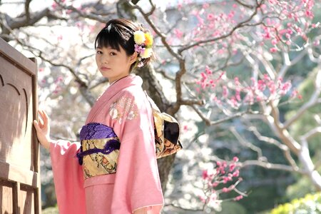 Woman girl portrait kimono photo